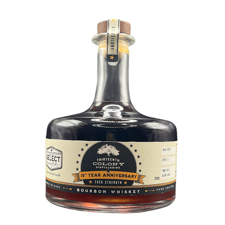 Thirteenth Colony Distillery 15th Anniversary Cask Strength Bourbon 139.2 Proof