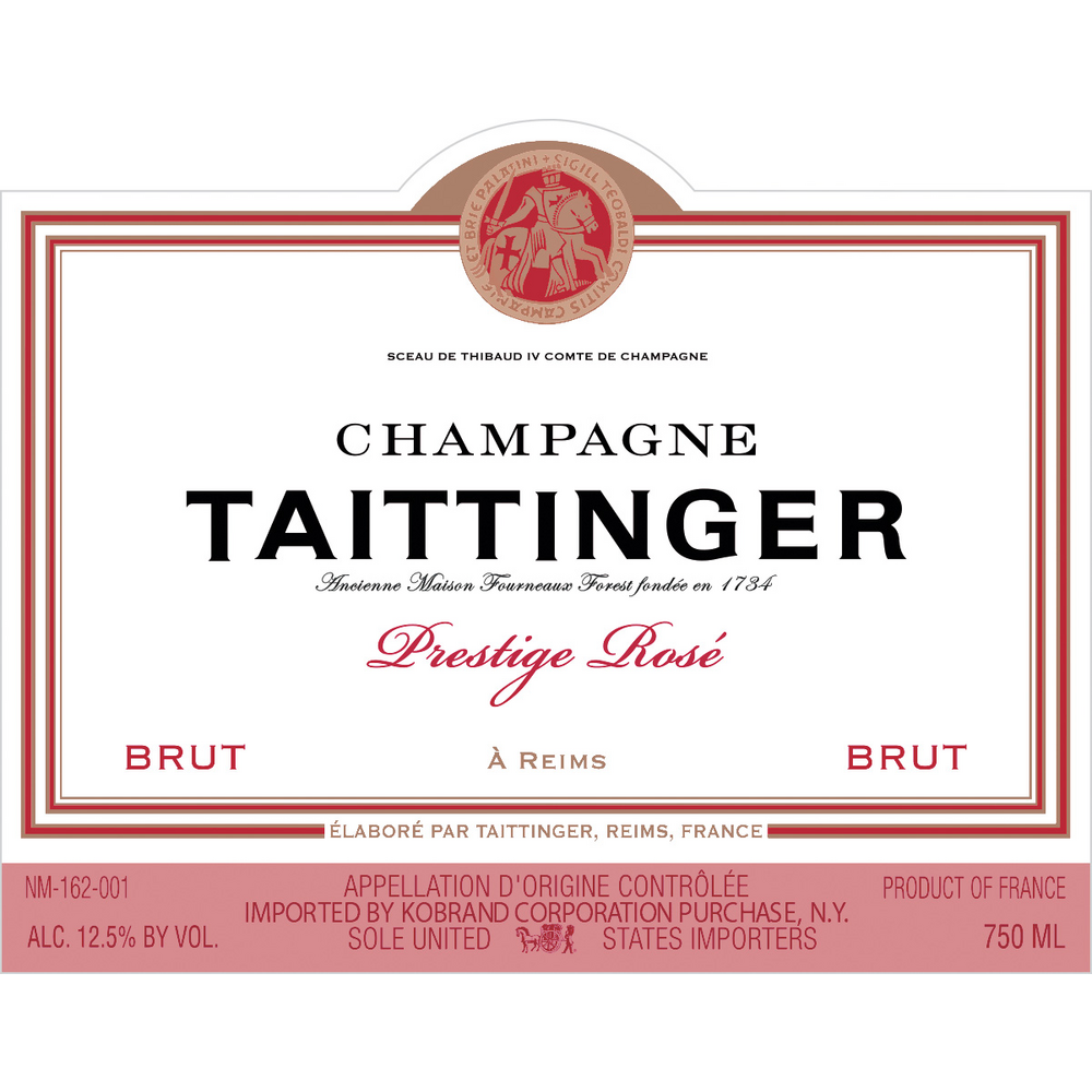 Taittinger Champagne Brut Prestige Rose Champagne Blend 750ml