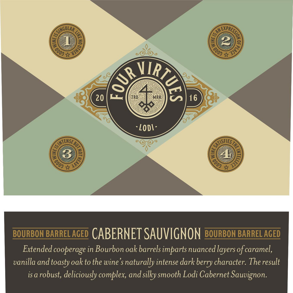 Four Virtues Lodi Bourbon Barrel Aged Cabernet Sauvignon 750ml