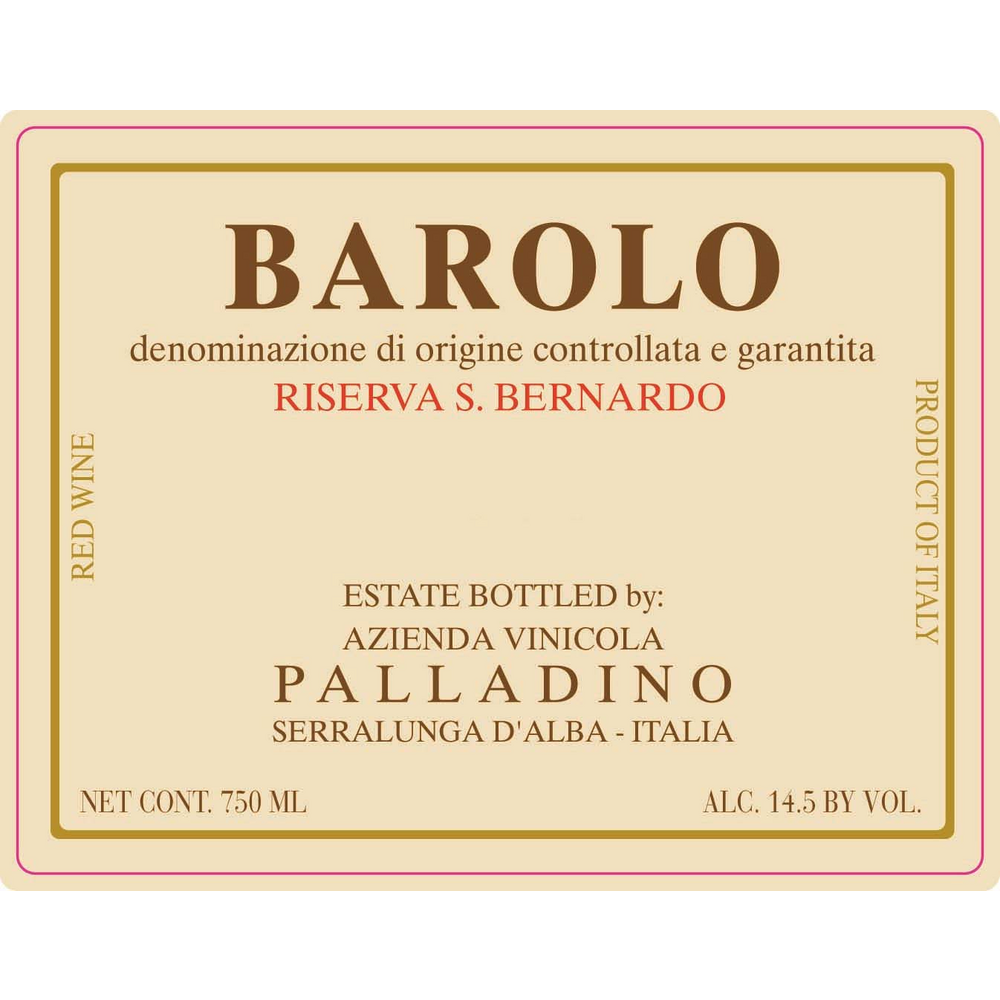 Palladino Barolo Riserva San Bernardo Nebbiolo 750ml