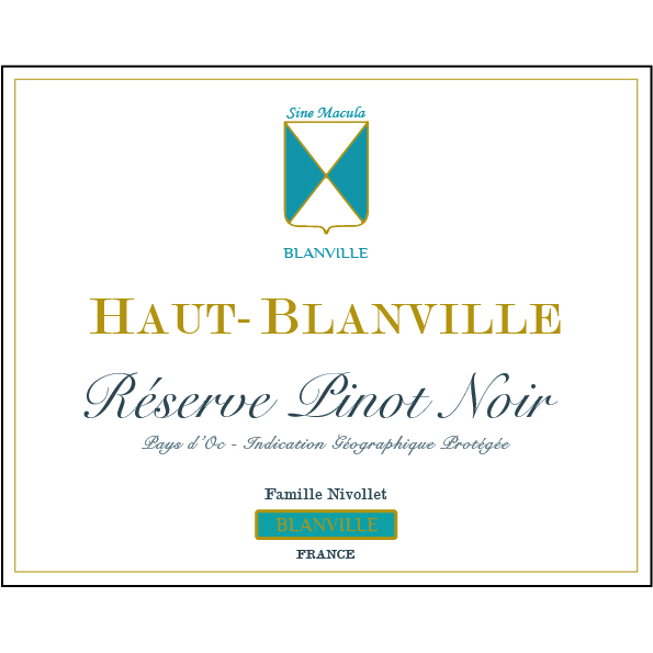 Chateau Haut-Blanville Pays d'Oc IGP Reserve Pinot Noir 750ml