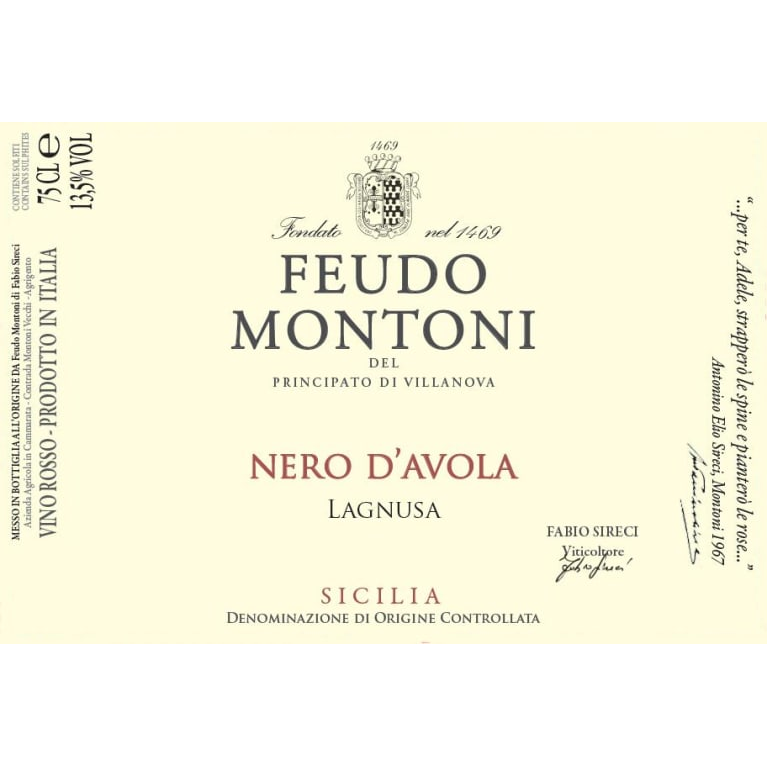 Feudo Montoni Vigna Lagnusa Sicilia IGT Nero D'Avola 750ml