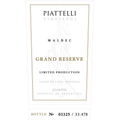Piattelli Vineyards Mendoza Grand Reserve Malbec 750ml
