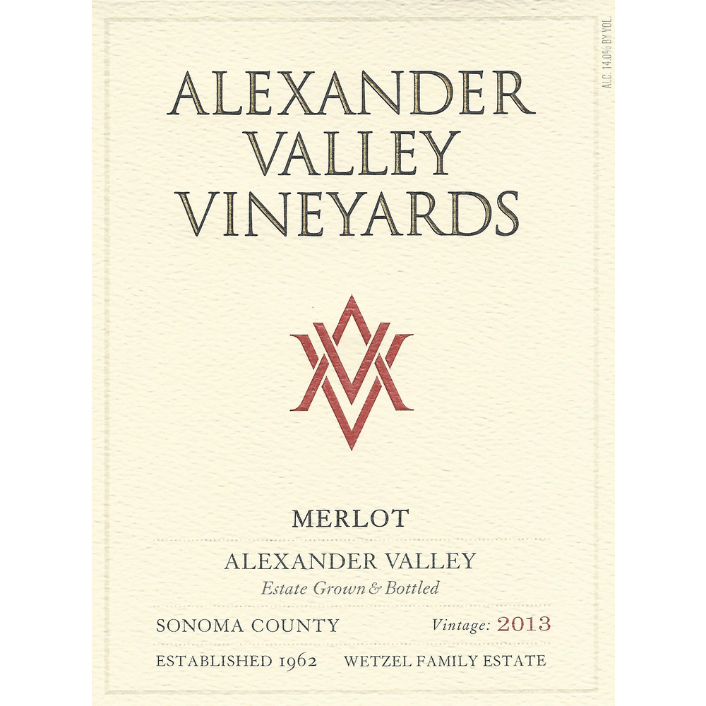 Alexander Valley Vineyards Estate Merlot 750ml