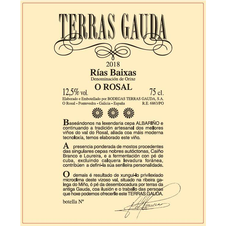 Terras Gauda O Rosal Rias Baixas White Blend 750ml