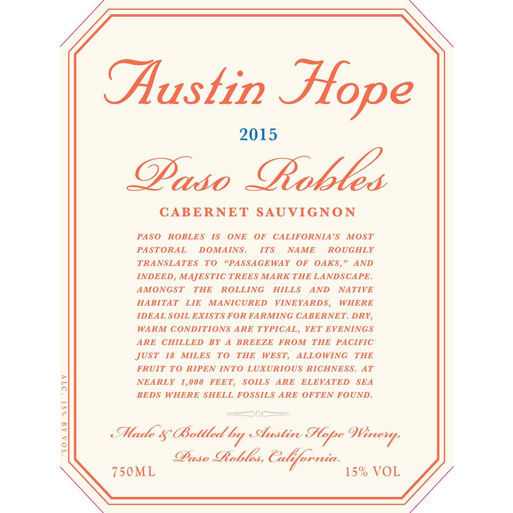 Austin Hope Paso Robles Cabernet Sauvignon 750ml Chains