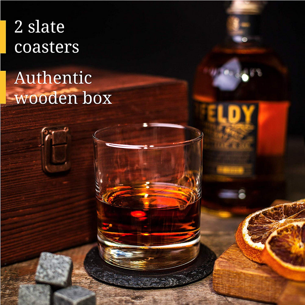 Whiskey Glasses Set & Stones