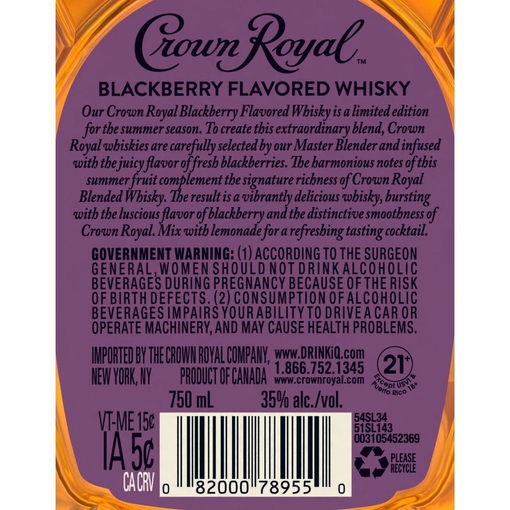 Crown Royal Blackberry Flavored Whisky
