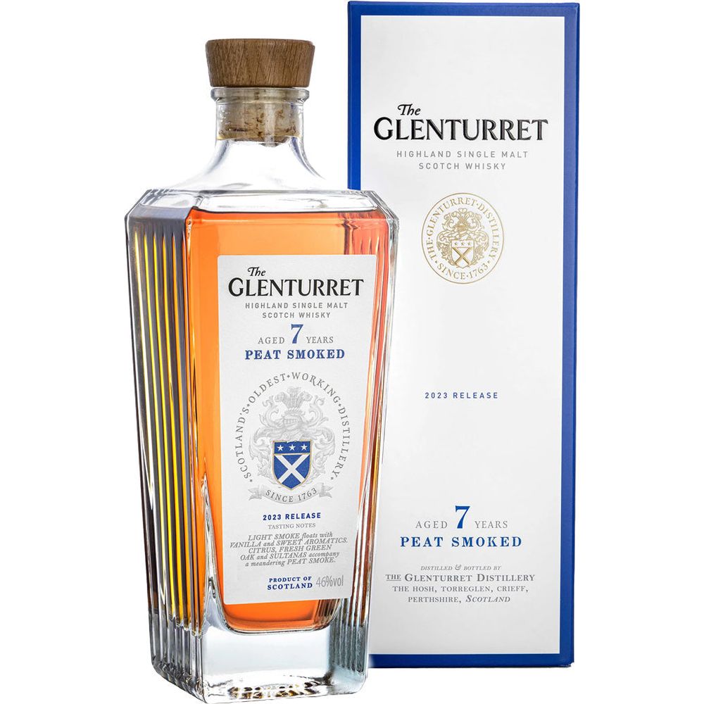 The Glenturret 7 Year Old Peat Smoked Single Malt Scotch Whiskey 750ml