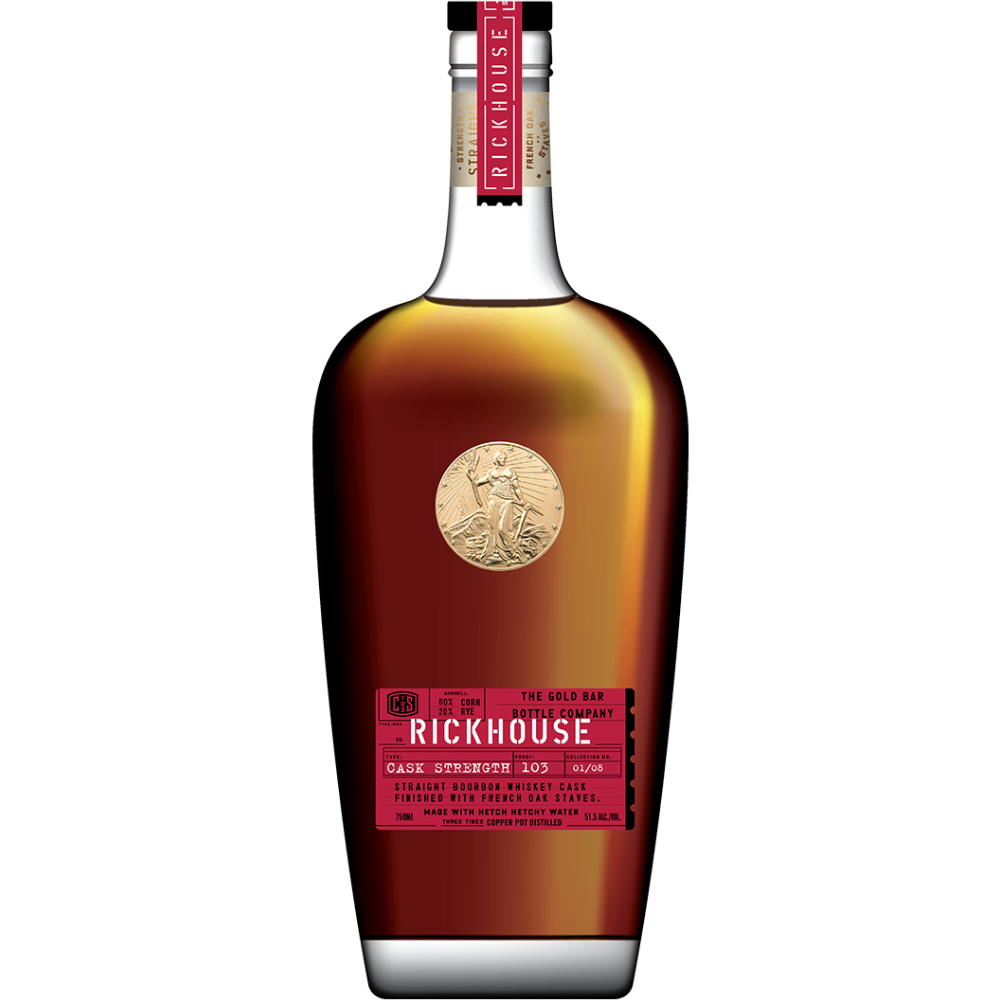 Gold Bar Straight Bourbon Whiskey Rickhouse Cask Strength 103