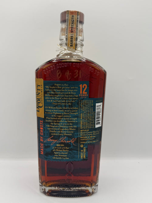 Boone County 12 Year 117.60 Proof The Ghost Collection Barrel B0531 (SHORT BARREL 8/31)