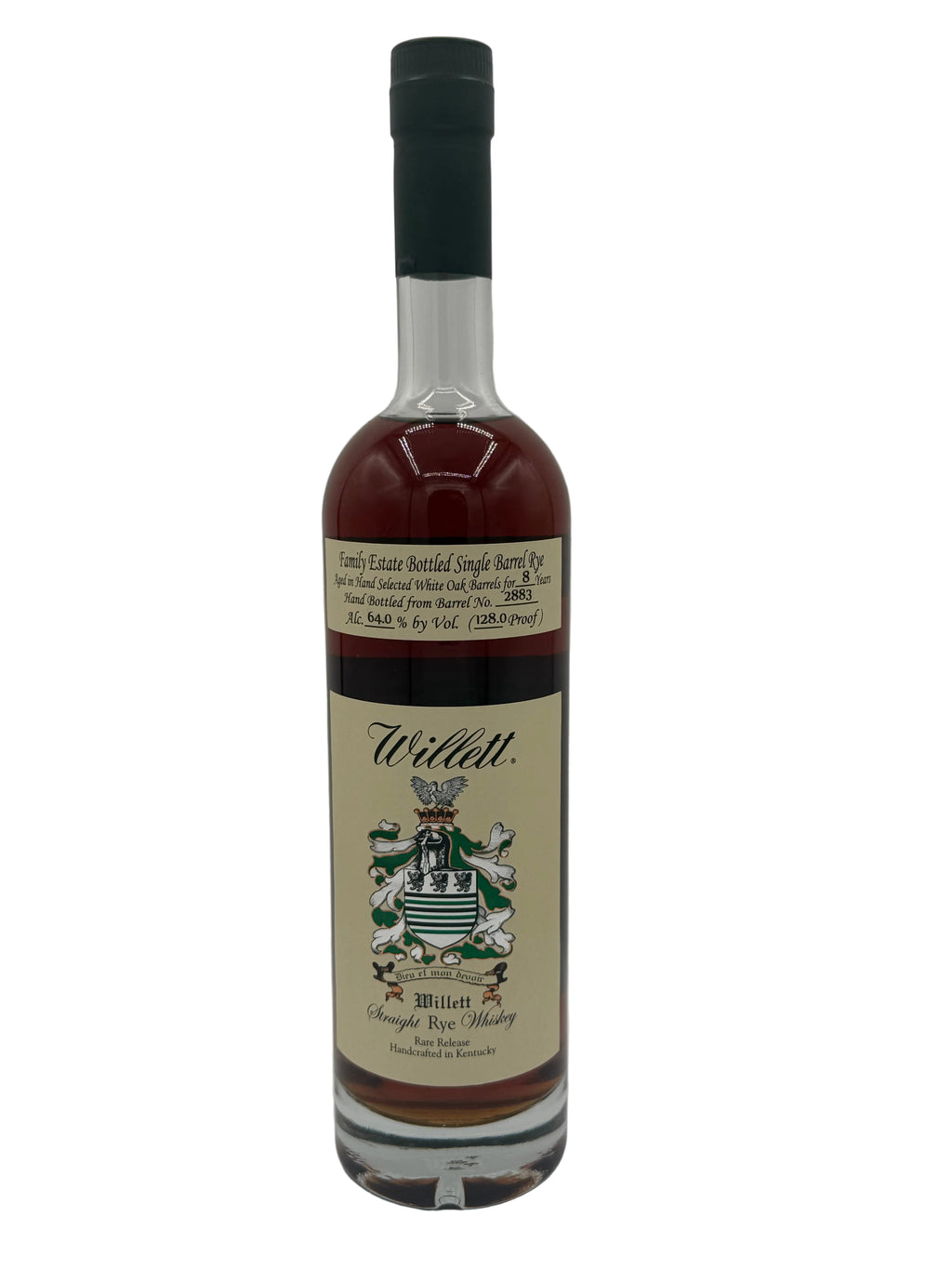 Willett Family Estate 8 Year Single Barrel Rye #2883 128.0 Proof (RYETEOUS PICK) very dark