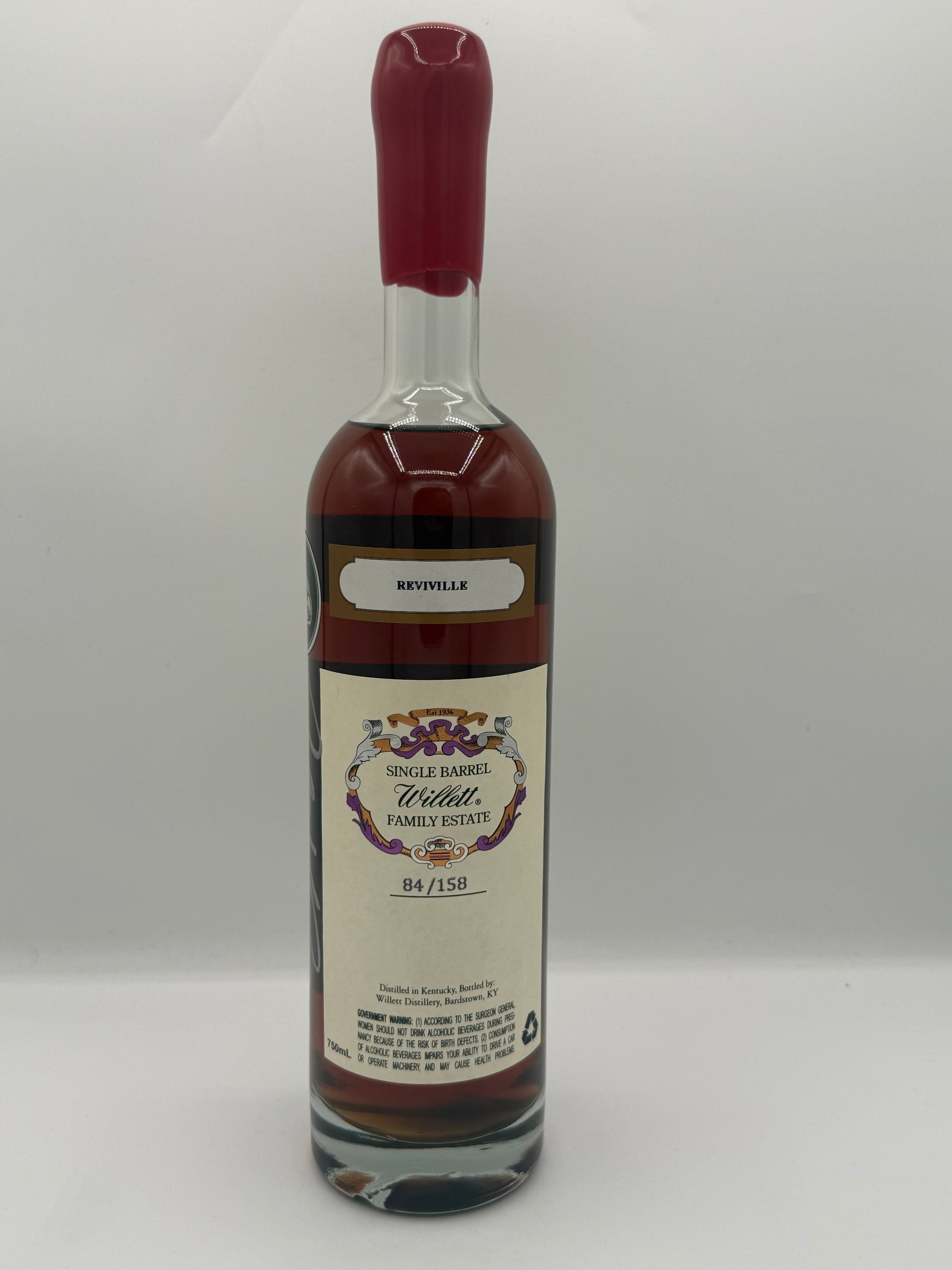 Willett Family Estate Single Barrel Bourbon 13 Year Old #9492 Louisville Seven 117 Proof Red Wax Revival