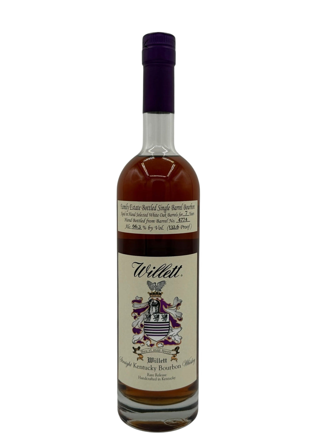 Willett Family Estate Single Barrel Bourbon 7 Year Old #4774 132.6 Proof STAYIN ALIVE