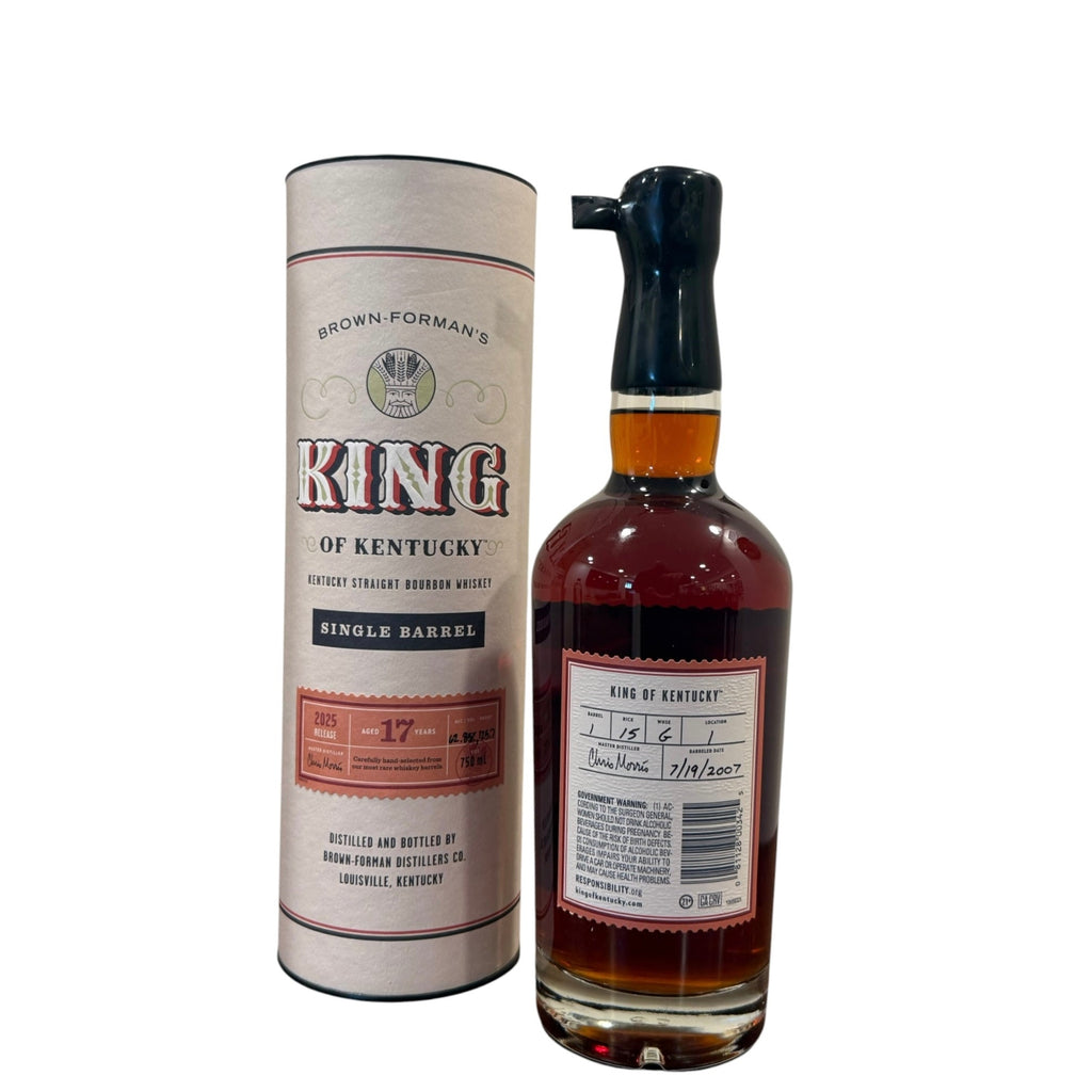 King Of Kentucky 17 Year Old Bourbon 2025 Release Single Barrel #1 125.7 Proof (Only Warehouse G from 2025)