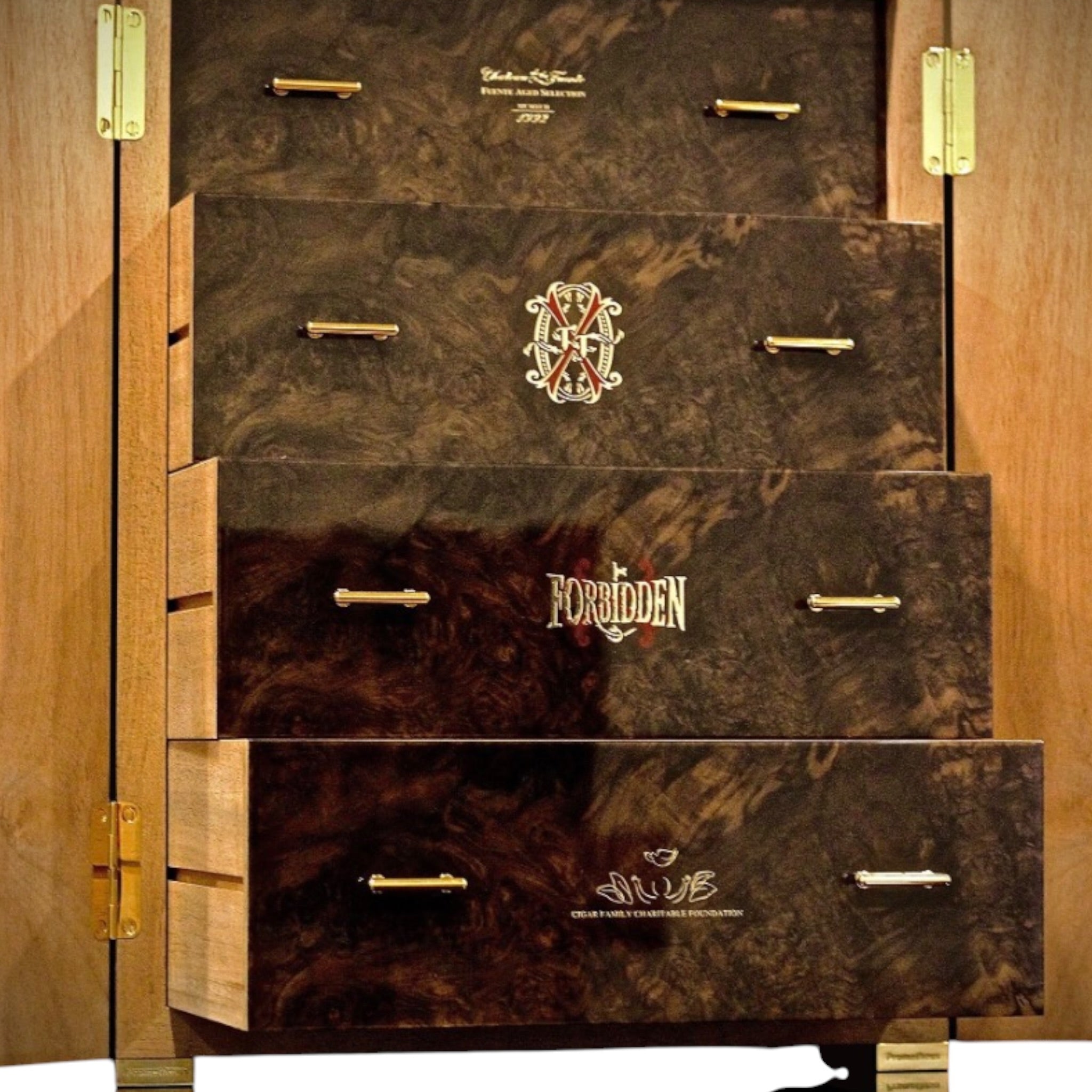 The 2016 Limited Edition "The OpusX Story" Walnut Burl Humidor (1 of 25 Released) with 100 matching cigars