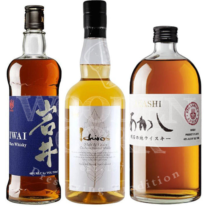 Mars Iwai 45 & Akashi Blended Whisky & Ichiro’s Malt and Grain Bundle