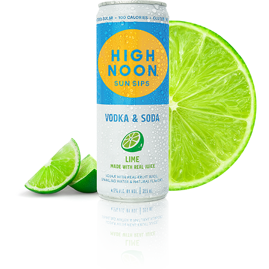 High Noon Sun Sips Lime Vodka & Soda Hard Seltzer 4pk