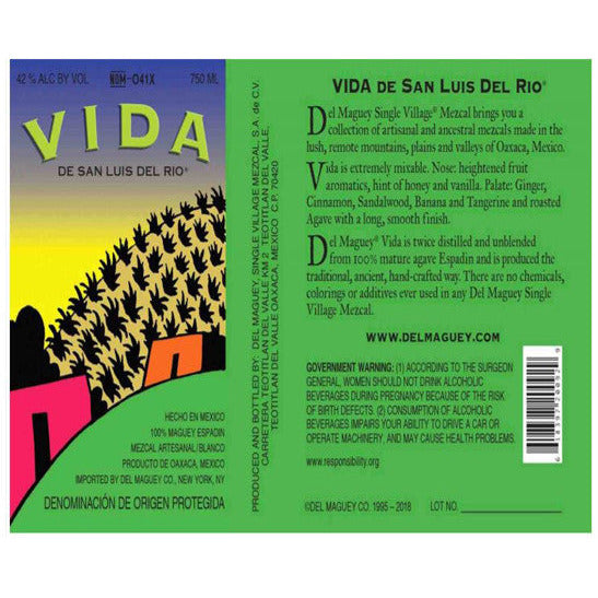 Del Maguey Vida Mezcal Tequila