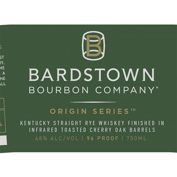 Bardstown Bourbon Co. Origin Series Kentucky Straight Rye Finished in Infrared Toasted Cherry Oak Barrels