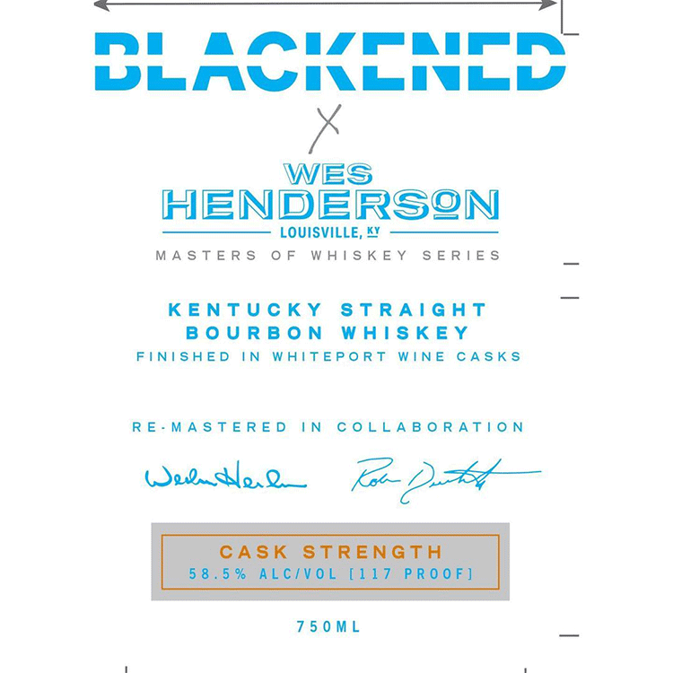 Blackened Wes Henderson Masters of Whiskey Series Kentucky Straight Bourbon Finished in White Port Wine Casks