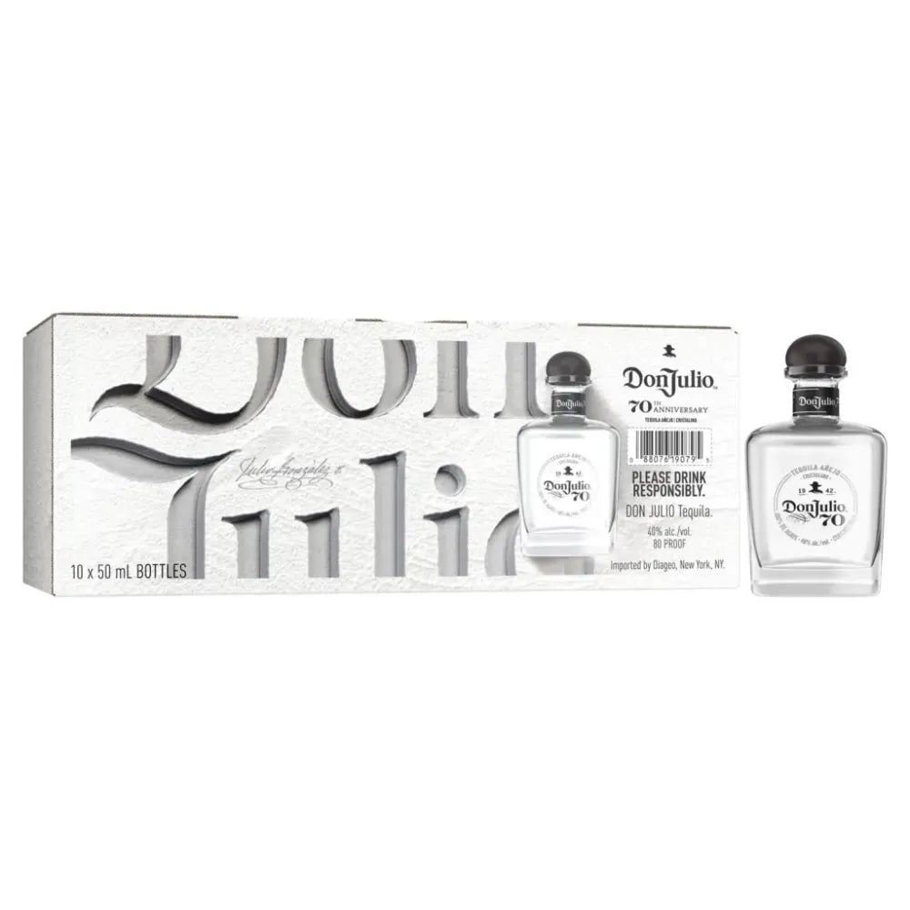 Don Julio 70th Anniversary Anejo Cristalino 50ml 10 Pack