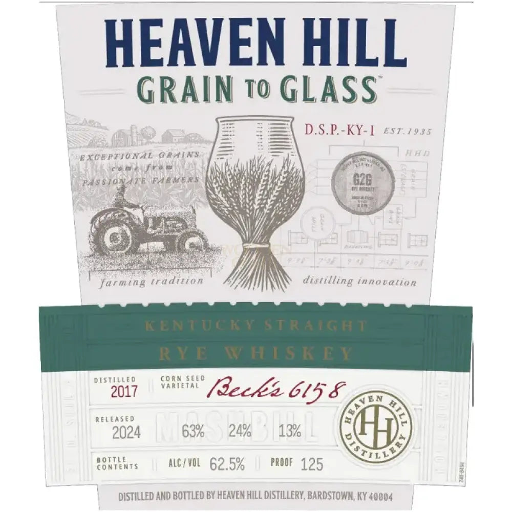 Heaven Hill Grain to Glass Straight Rye Whiskey 700mL