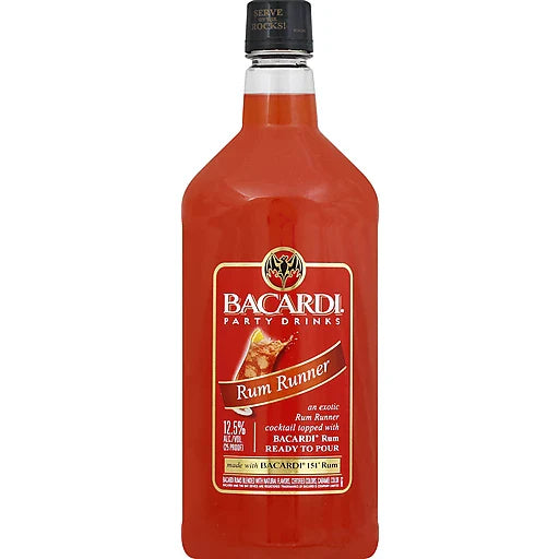 Bacardi Rum Runner Party Drinks made with Bacardi 151 Rum 1.75l