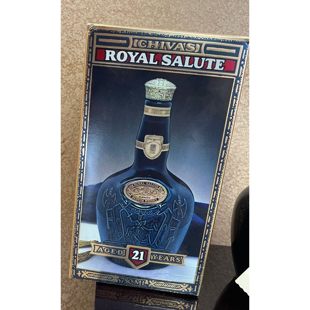 Royal Salute 21 Year Blended Scotch Whisky (tax stamp, original box, tag and pouch)