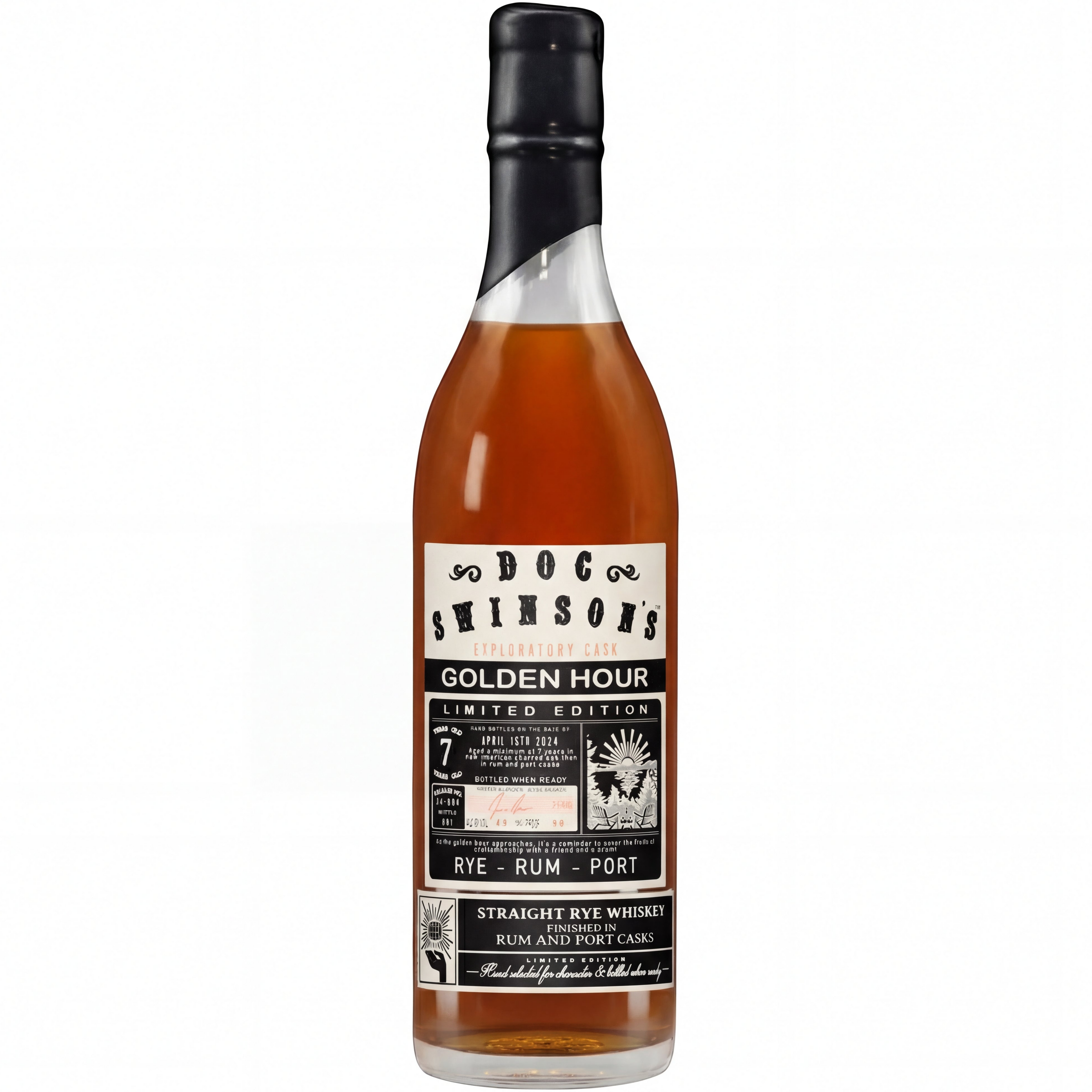 Doc Swinson's Exploratory Cask Golden Hour 7 Year Straight Rye 750mL