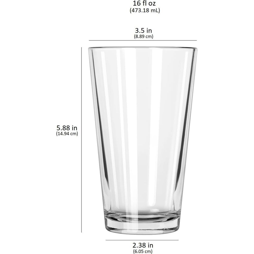 Libbey Bar Essentials Tumbler Glasses, 16-ounce, Set of 6