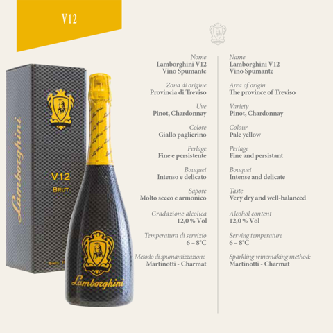 Lamborghini V12: Brut Vino Spumante With Gift Box