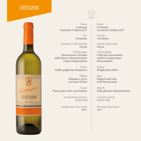 Lamborghini: Centanni Grechetto Umbria White