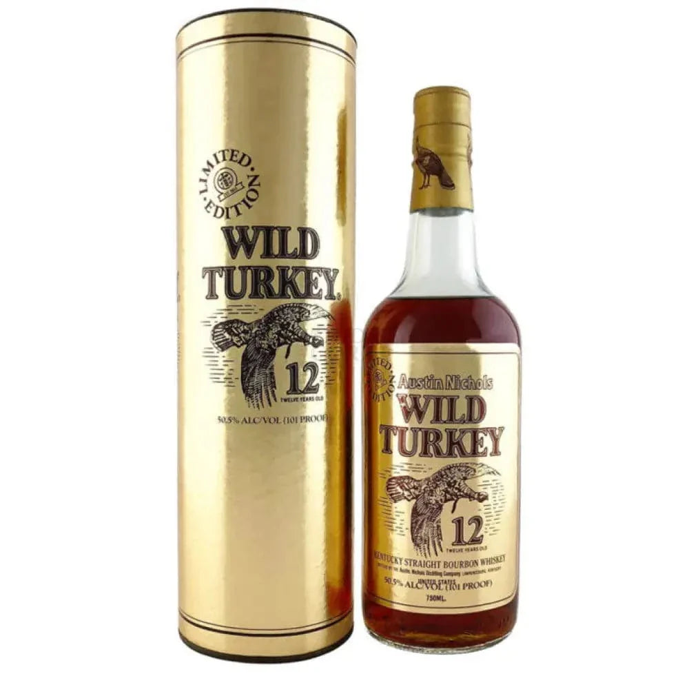 Wild Turkey 12 Year Old 1985 Gold Foil Kentucky Straight Bourbon Whiskey 750ml (1st Release)